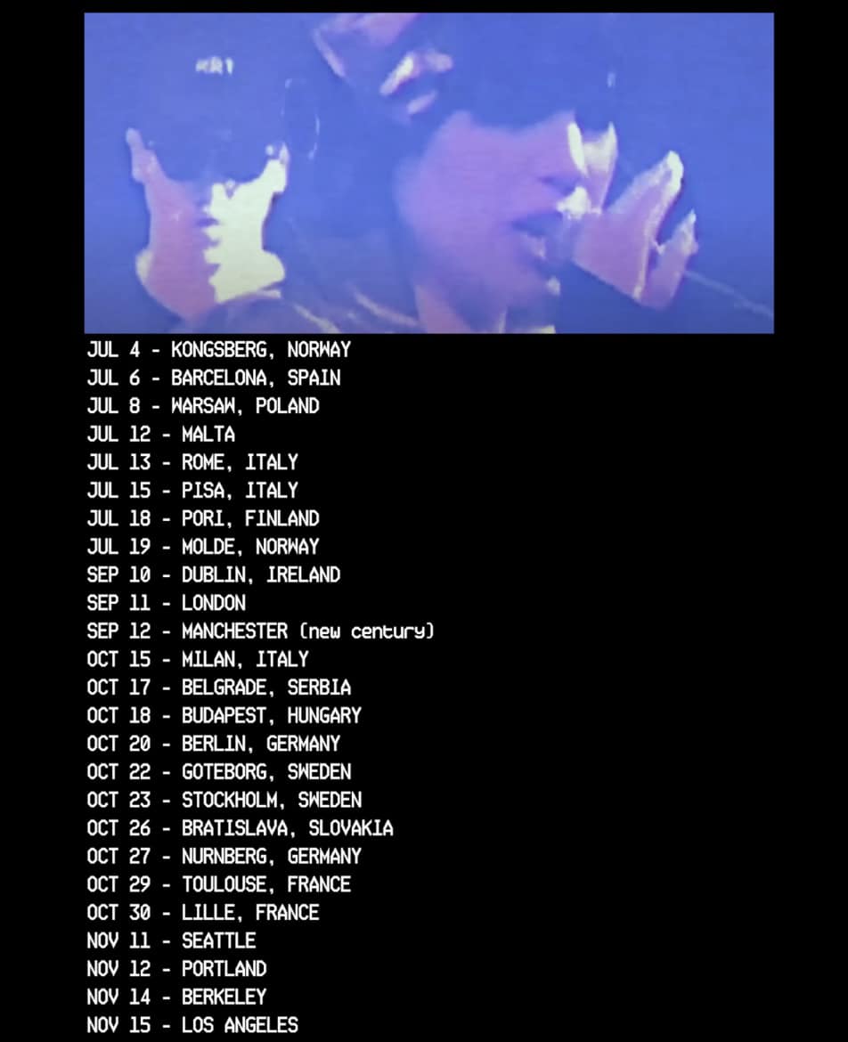 KNOWER Tour Poster 2025